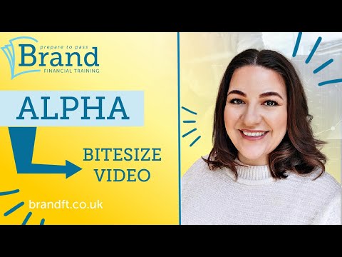 How to Calculate Alpha & What Alpha means (CII Exams R02, J10, J12, AF4)