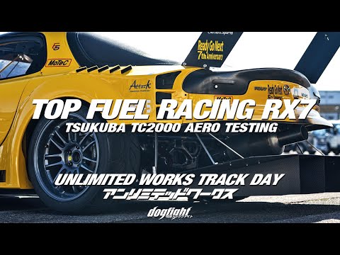 Top Fuel Racing RX7 Aero Testing - Unlimited Works Tsukuba Track Event
