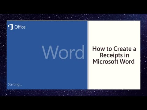 Part of a video titled How to Create a Receipt in Microsoft Word - YouTube