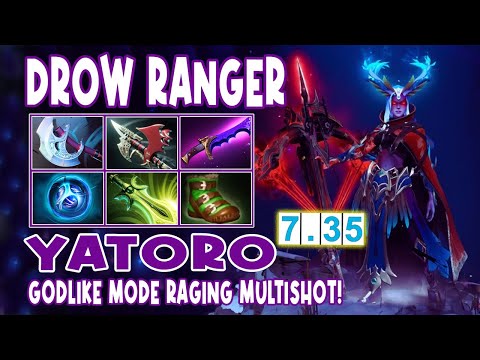 Drow Ranger Yatoro Highlights GODLIKE MODE RAGING MULTISHOT - Dota 2 Pro Gameplay - Daily Dota 2 TV