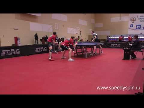 Nikulin-Fedotov vs Skachkov-Gavrilov.Russian table tennis championship 2017.FHD