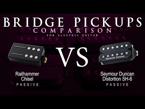 Railhammer CHISEL vs Seymour Duncan DISTORTION SH-6 - Passive Bridge Guitar Pickup Comparison Demo