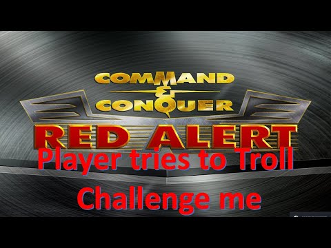 Command and Conquer Red Alert Remastered 4v4 (Player tries to Troll Challenge me)