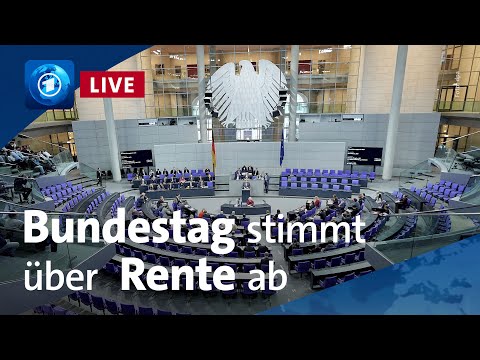Sondersendung🌍tagesschau24: Bundestag stimmt über Rentenpaket ab
