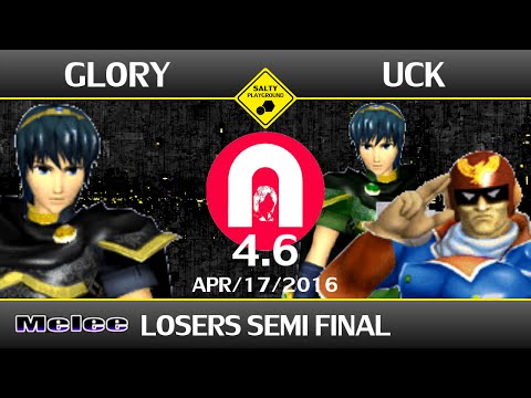 SU 4.6 - gLory (Marth) Vs UCK (Cpt. Falcon, Marth) - SSBM Singles Losers Semi Final