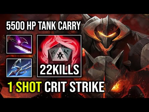 Unlimited Crit Hit 1 Shot Chaos Knight With 5500 HP Harpoon + Silver Edge 7.33b Dota 2