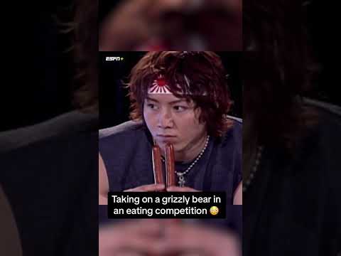 When Kobayashi took on a grizzly bear in a hot dog eating contest