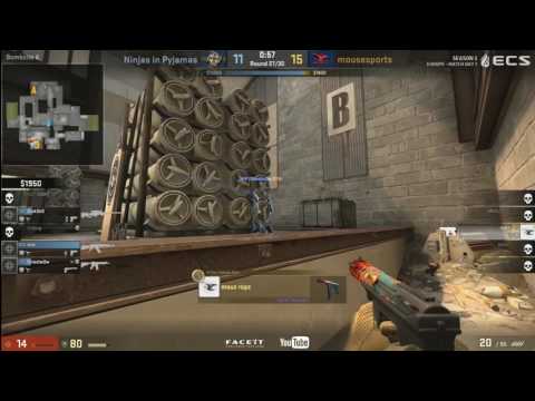 ropz 1v3 clutch to win map vs NiP