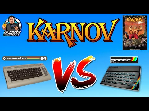 Sinclair Spectrum VS Commodore 64 KARNOV Comparison