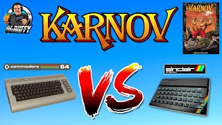 Sinclair Spectrum VS Commodore 64 KARNOV Comparison