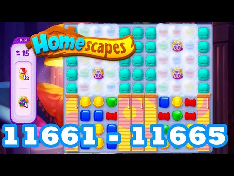 Homescapes Level 11661 - 11665 HD 3 - match puzzle Gameplay | android | IOS | 11662 | 11663 | 11664