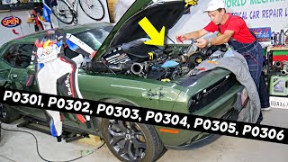 DODGE CHALLENGER CODE P0301 P0302 P0303 P0304 P0305 P0306 Cylinder Misfire, Check Engine Light On