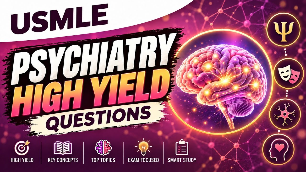 ☕ PSYCHIATRY STEP 1 | Not in the mood… Just get it done. خلّصه وامشي🥰🥰