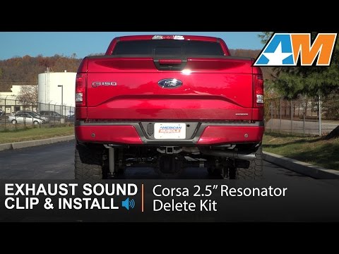 2015-2016 F-150 Corsa 2.5" Resonator Delete Kit (5.0L) Sound Clip & Install