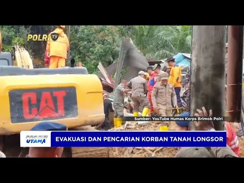 TIM SAR SATBRIMOB POLDA KEPRI DITERJUNKAN DALAM EVAKUASI DAN PENCARIAN KORBAN TANAH LONGSOR