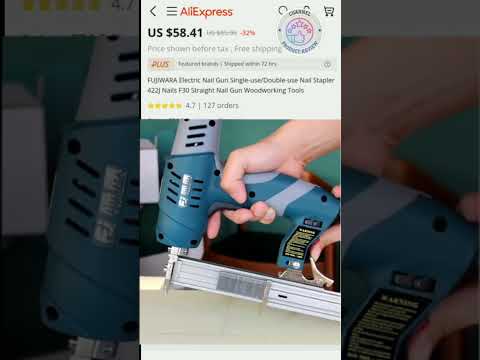 FUJIWARA Electric Nail Gun | Nail Stapler 422J Nails F30 Straight | Nail Gun Woodworking Tools