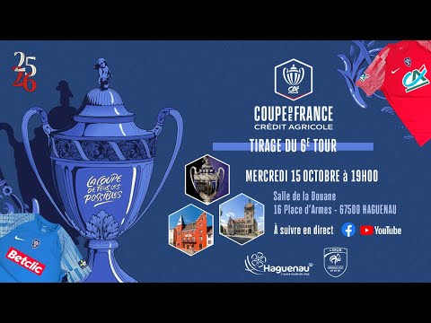 En direct : Tirage au sort du 6ème tour de la Coupe de France Crédit Agricole