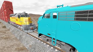 Amazing high Speed Train Vs. Train Crashes | Train Accidents #28 - BeamNg Drive