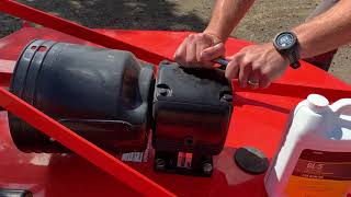 Land Pride RCF2060 Mower: Checking The Oil