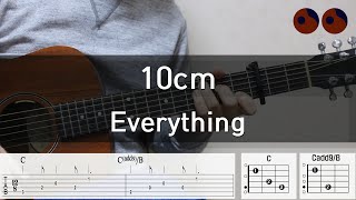 [기타강좌 #59] 10cm - Everything |기타코드,커버,타브악보|