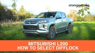 How to select Difflock in your Mitsubishi Triton