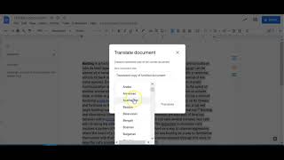 Using Google Docs to Translate Languages
