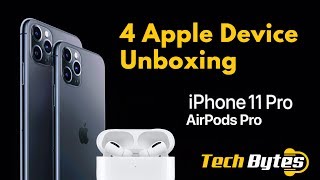 Apple iPhone 11 Pro Max Unboxing & Airpods Pro Intro Chennai | Midnight Green | TECHBYTES
