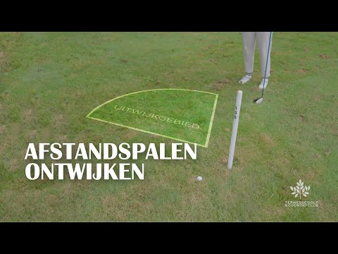 Afstandspalen ontwijken, hoe doe je dat op een correcte manier? | Golfregels met Jan Warmenbol