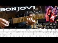 Bon Jovi - Runaway guitar solo lesson (with tablatures and backing tracks)
