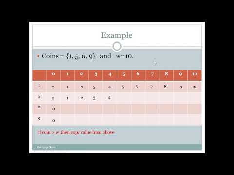 making change problem  with dynamic programming 2