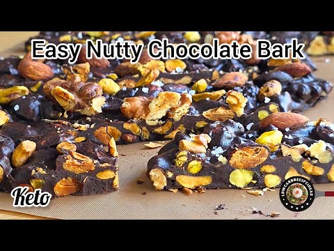 Easy Nutty Chocolate Bark | 3 Ingredients only | Rich & Nutty Chocolate | Super easy & quick to make