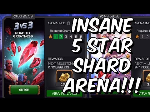 5 Star Shards with 2 Star Champions Arena?! - Insane 5 Star Arena! - Marvel Contest Of Champions