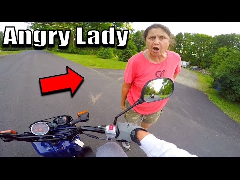 Angry Lady Vs Moped