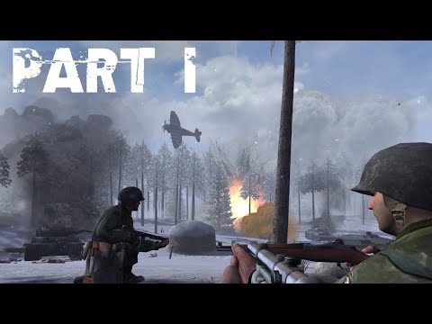 Call Of Duty United Offensive Walkthrough Gameplay Part 1 - BATTLE OF THE BULGE 1