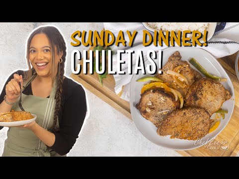 Chuletas Guisadas Dominicanas | Cook Sunday Dinner with Me! | Stewed Pork Chops | Chef Zee Cooks