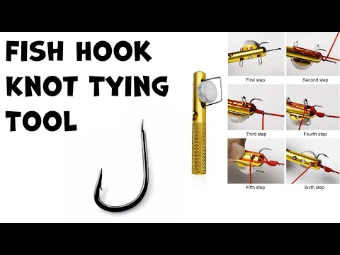 Fish Hook Knot Tying Tool in Action - Simple and Very Effective Gadget