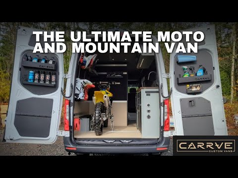 The Ultimate Mountain and Moto Van | Full Van Tour by Carrve Custom Vans