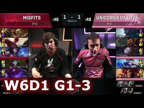 Unicorns of Love vs Misfits | Game 3 S7 EU LCS Spring 2017 Week 6 Day 1 | UOL vs MSF G3 W6D1