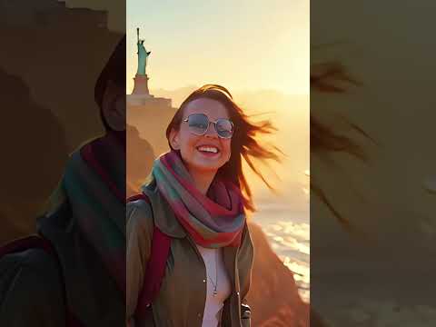 "Exploring Iconic USA Landmarks with Joy | AI-Generated 4K Nature & Travel Adventure"#shorts #Ai