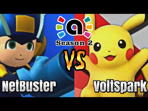 Smash Ultimate Amiibo: NetBuster (Mii Gunner) vs VoltSpark (Pikachu) | AFL - S2