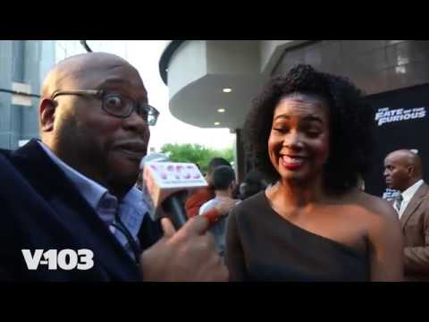 Big Ray Chats With Gabrielle Union Before The #F8 Premiere
