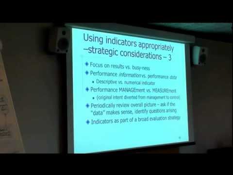 2012 10 02 EES Pre-Conference Workshop "Strategic Evaluation" - Part 6: Indicators and more