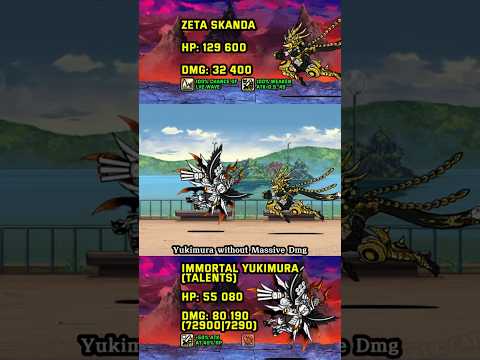 The Battle Cats : Skanda vs Yukimura lv50  #bcu #thebattlecats