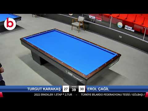 TURGUT KARAKAŞ & EROL ÇAĞİL Bilardo Maçı - 2022 ERKEKLER 1.ETAP-2.TUR