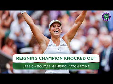 The Reigning Champ is OUT! | Jessica Bouzas Maneiro | Winning moment | First round | Wimbledon 2024