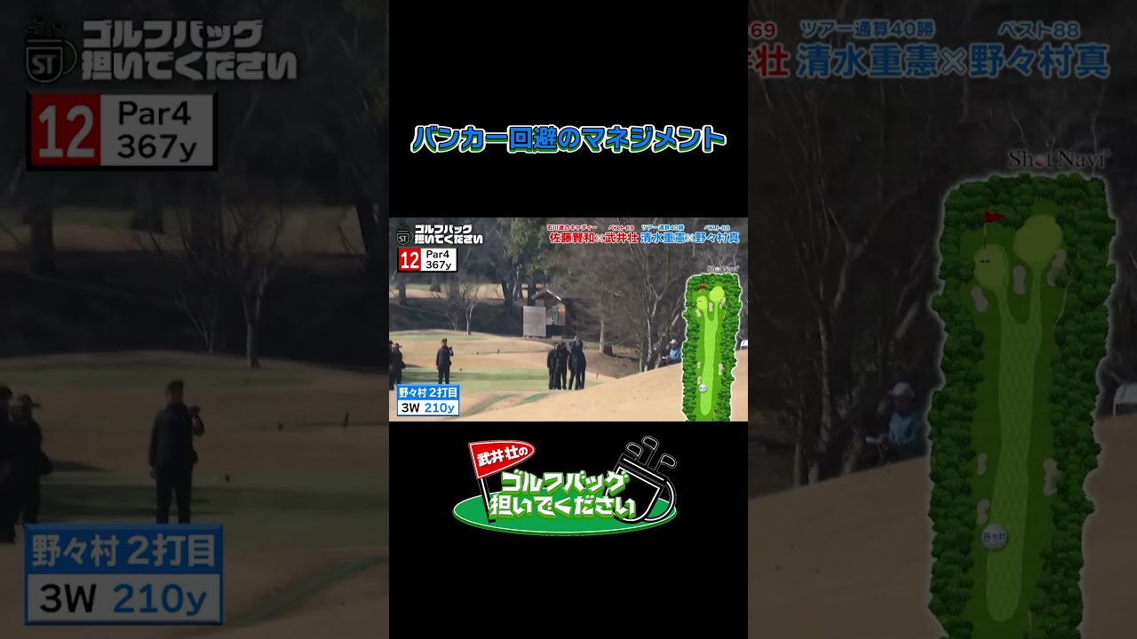 【バンカー回避のマネジメント】武井壮のゴルフバッグ担いでください/#武井壮#プロキャディー #golf #ゴルフ #shorts #切り抜き #プロゴルファー#野々村真