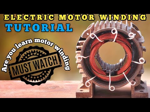 Single phase electric motor winding and connection with diagram| Motor winding tutorial 