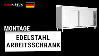 Table armoire en acier inoxydable Flex ECO - 1000x600mm - avec portes coulissantes