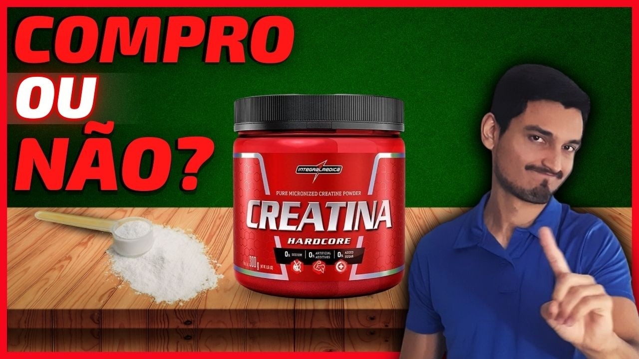 Miniatura da avaliação em vídeo de Creatina Integralmédica Hardcore Pote 300g Sem Sabor