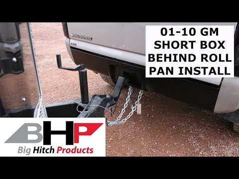 BHP 01-10 GM Short Box BEHIND Roll Pan 2 inch Hidden Receiver Hitch Install